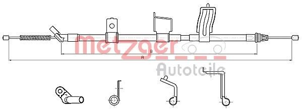 Metzger Autoteile Seilzug, Feststellbremse 17.0328 Passend FüR Nissan-image