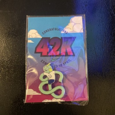Nike Run Club NRC Go More Get More 42K In April Award Running Lapel Pin (36)