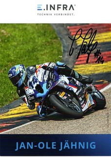 Autogrammkarte Jan Ole Jähnig Euro Moto Superbike BMW Original Unterschrift
