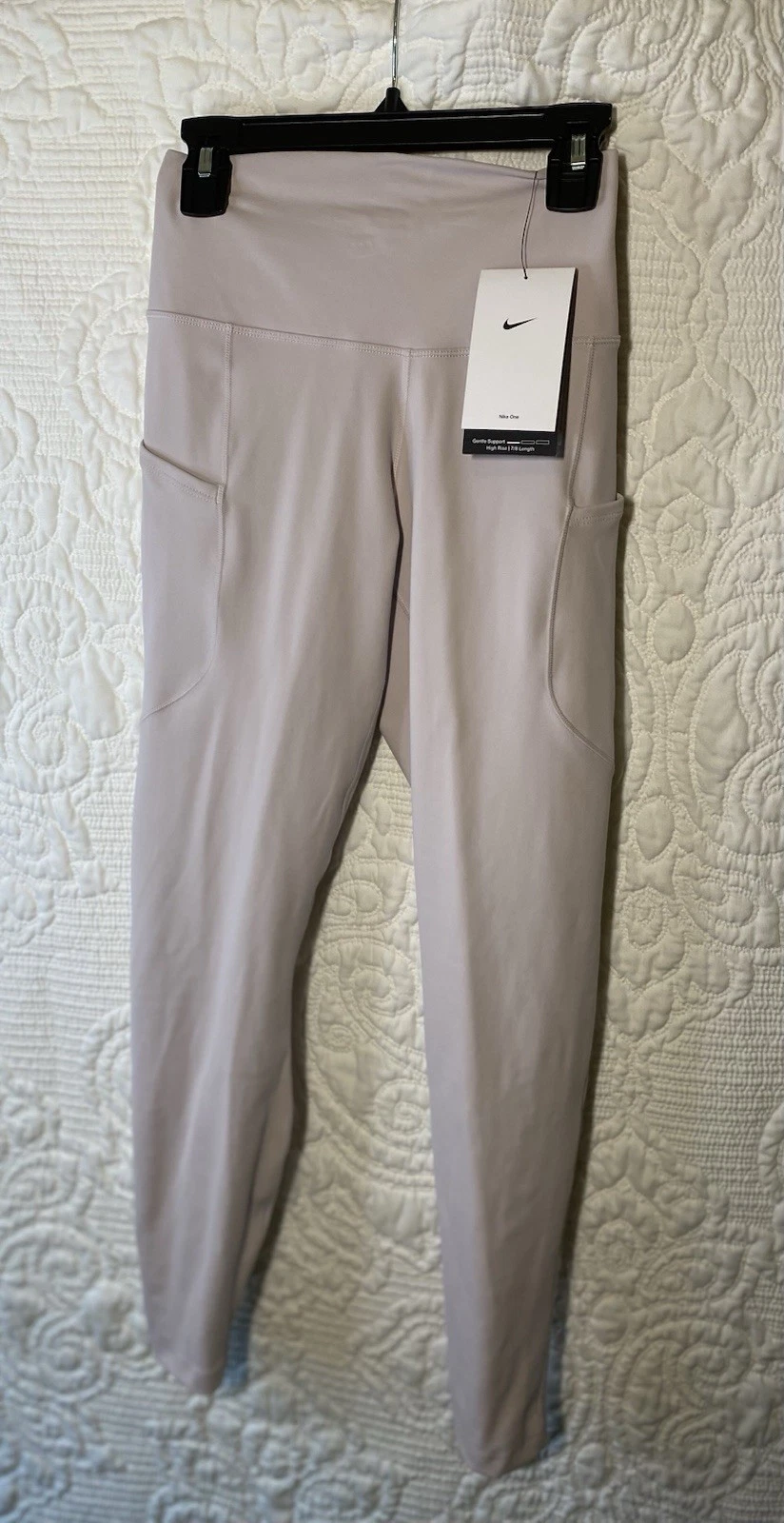 Nike One Gentle Support High Rise 7/8 Leggings: Pale Lavender Size Small