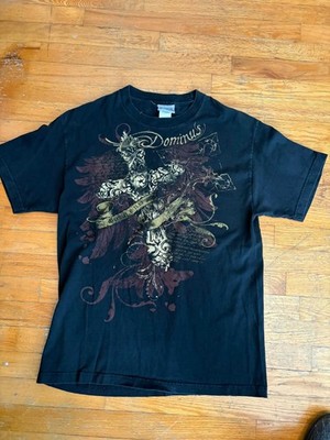 Dominus Cross Men's Short Sleeve T-Shirt Black Size Large