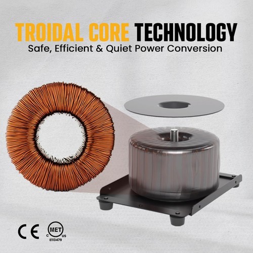 K KRIËGER 350 Watt Voltage Transformer, 110/120V to 220/240V Step Up Step D - Afbeelding 4 van 8