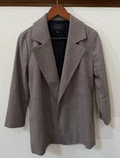 Ann Taylor Factory Womens Size Small Open Front Lined Jacket Blazer Long Tall
