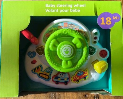 Baby Steering Wheel 18M+ Visual, Car Sounds, Music & Brain   Development NEW!