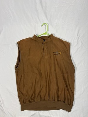 Bridgestone Premier Staff Tournament Golf Vest LARGE Brown Zero Restriction Rare