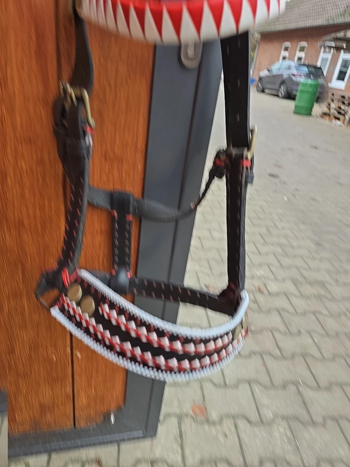 Showhalfter Lederhalfter Schwarz Leder Kaltblut Groß Warmblut Groß Halfter XFull - Bild 3 von 4