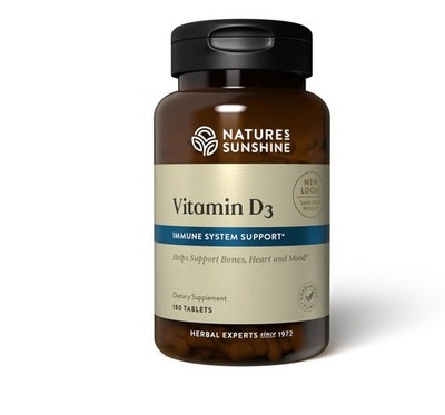 Nature's Sunshine Vitamin D3 180 Count Bone Health Immune Support 100 mcg