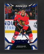 Jakub Galvas RC 2022-23 Upper Deck MVP Hockey #229 Blackhawks Blue Script
