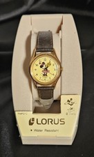 Vintage Minnie Mouse Quartz Wristwatch Gold Tone w/ Leather Band - RMF010