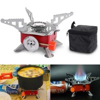 Portable Camping Gas Stove Butane Outdoor Cooking Equipment w/ Storage Bag UK