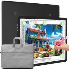 Magnetic A4 Light Board with Bag for Diamond Painting, Tracing LED Light Box ...