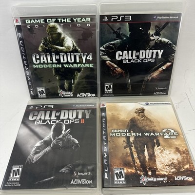 PS3 Call Of Duty Lot Of 4 Black Ops /2 /Call Of Duty 4 / Modern Warfare 2 Tested