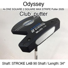 Odyssey Ai-ONE SQUARE 2 SQUARE MAX STRIPE Putter 2025 putter Putter 34" STROKE L