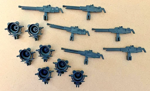 Vintage 1987 GI Joe Mobile Command Center Machine Gun & Spotlight light set