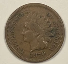 1870 Indian Cent .01. Nearly Very Fine.