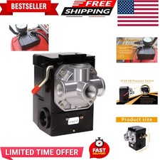Air Compressor Pressure Switch LF10-4H, 4 Port 1/4" NPT, 95-125 PSI Pressure ...