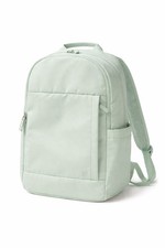 Mint Solid Women's Backpack with Zipper Accents and Pockets, School Theme