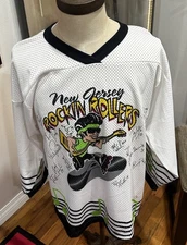 Vintage CCM New Jersey Rockin Rollers Team Signed Hockey Jersey Men S/M NWT