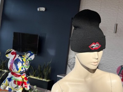 25% off Tight Chrome Heart Black Beanie One Size