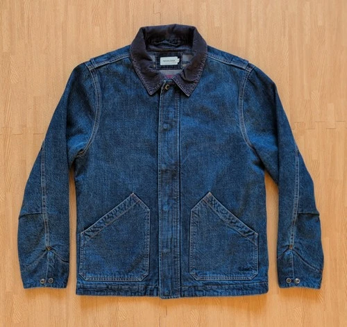 Taylor Stitch Workhorse Denim Jacket Huckberry Men's Medium Blue Jean Coat 40 - product listing photo