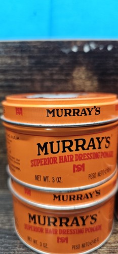 Murray's Superior Hair Dressing Pomade 3 Oz each   Lot Of 4 Jars  - Picture 2 of 5