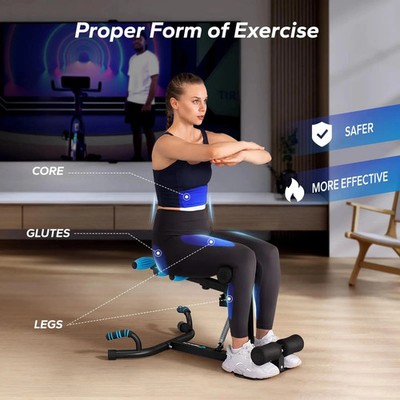 Deep Squat Machine Adjustable Glutes. Machine Core Leg Push Up Workout. NIB
