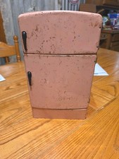 Vintage Wolverine Refrigerator Tin Litho Pink Retro 1950s Fridge