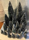 Vtg Lemax Xmas BOTTLE BRUSH Tree Lot 20 Asst Sizes 2.5” to 8.5” — photo 3