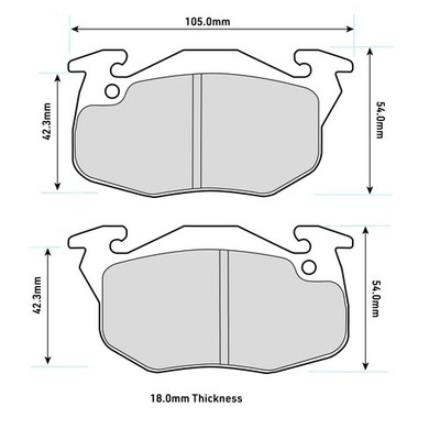 Ferodo DS3000 Front Brake Pads For Renault Espace I 2.0 J116 1987>1991 - FCP393R