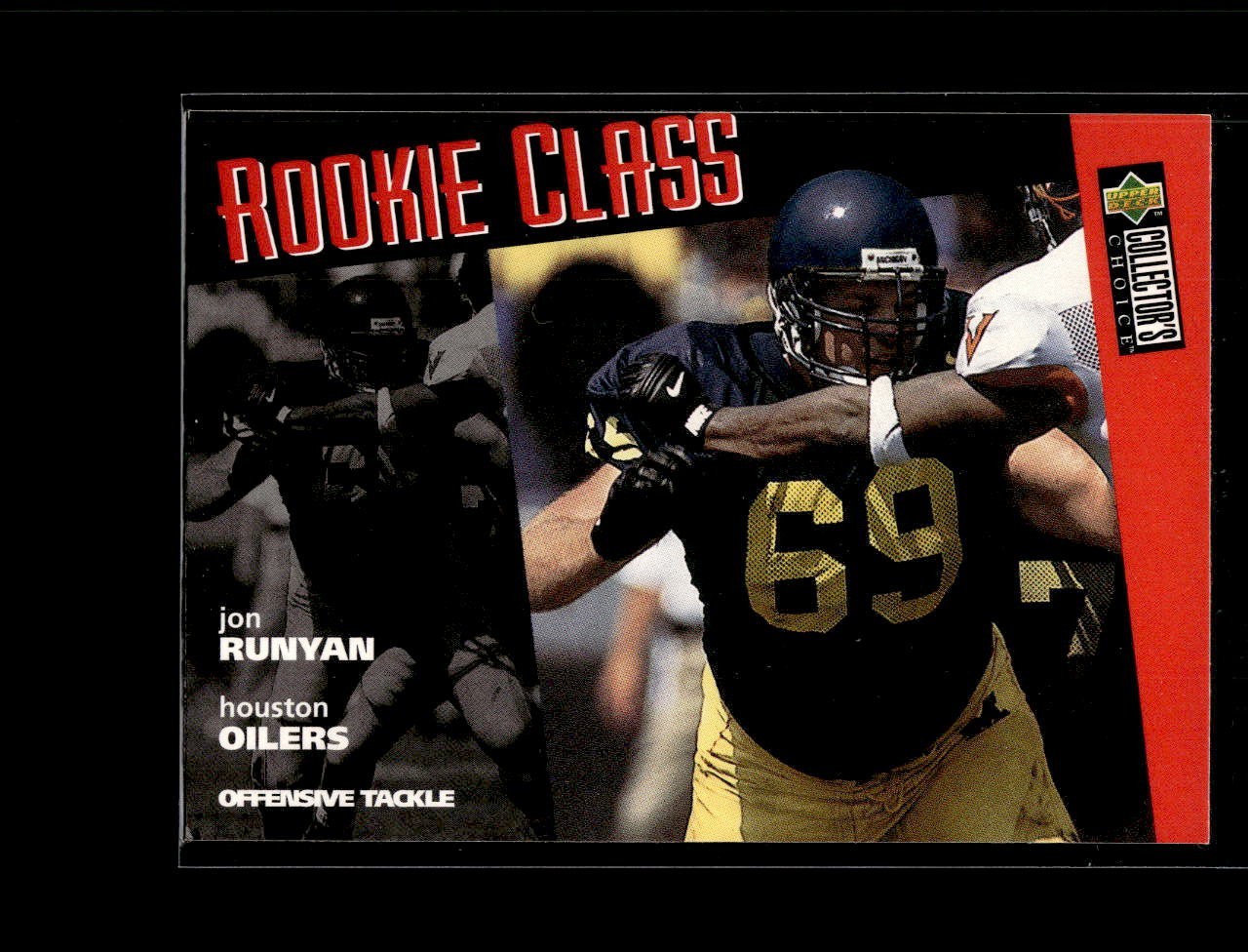 1996 Collector's Choice Rookie Class Jon Runyan Houston Oilers #44 FOOTBALL