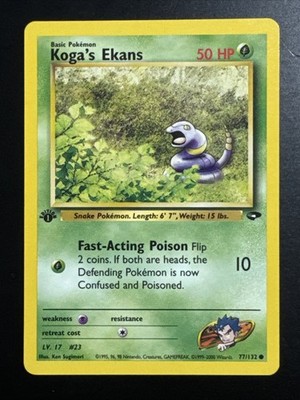 Koga s Ekans 77/132 Gym Challenge 1st Edition Pokemon