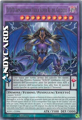 D/D/D ARMAGEDDON LILA SUPER KÖNIG DES GERICHTS   Common SOFU IT096   1Ed
