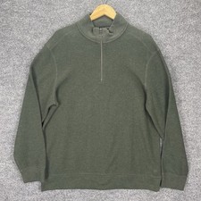 Banana Republic Men  s Quarter Zip Pullover Size XL Olive Green Soft Knit