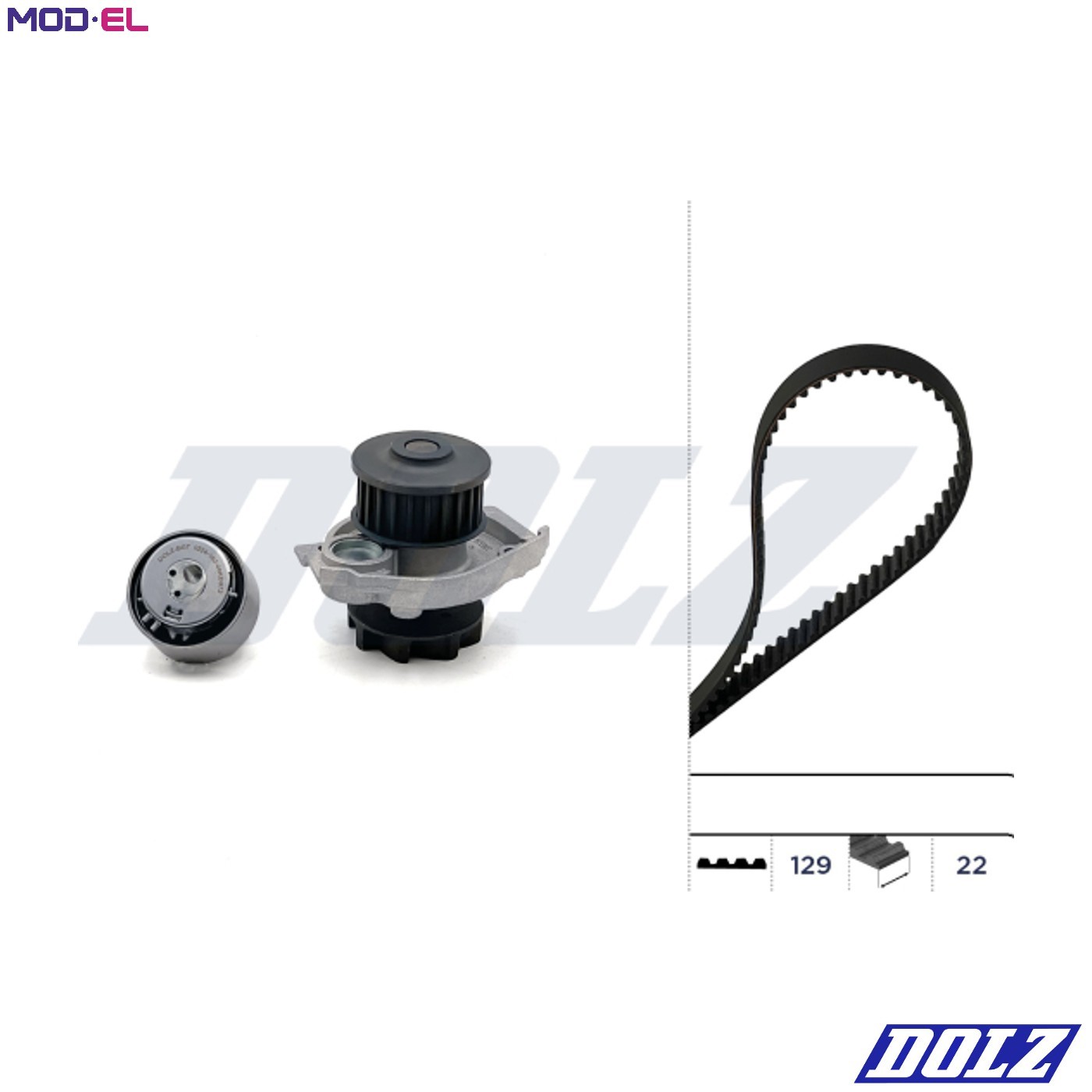 WATER PUMP & TIMING BELT KIT KD060 FOR FIAT GRANDE/PUNTO 500 IDEA STRADA 1.4L