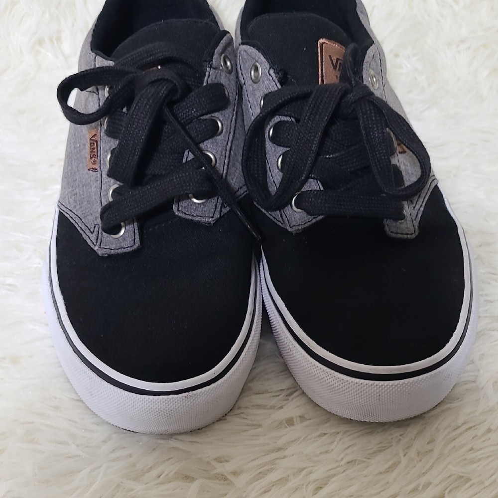 VANS Deluxe Comfort Men's Black and Gray Lace-Up Sneakers - Size 8.5 thumbnail 8