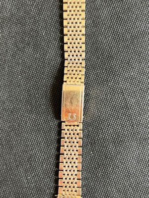 Omega vintage 1960's row gold plated beads of rice bracelet UK