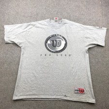 Vintage Wilson Shirt Mens XL Gray Basketball Baseball Football 90s Tee Pro 5000