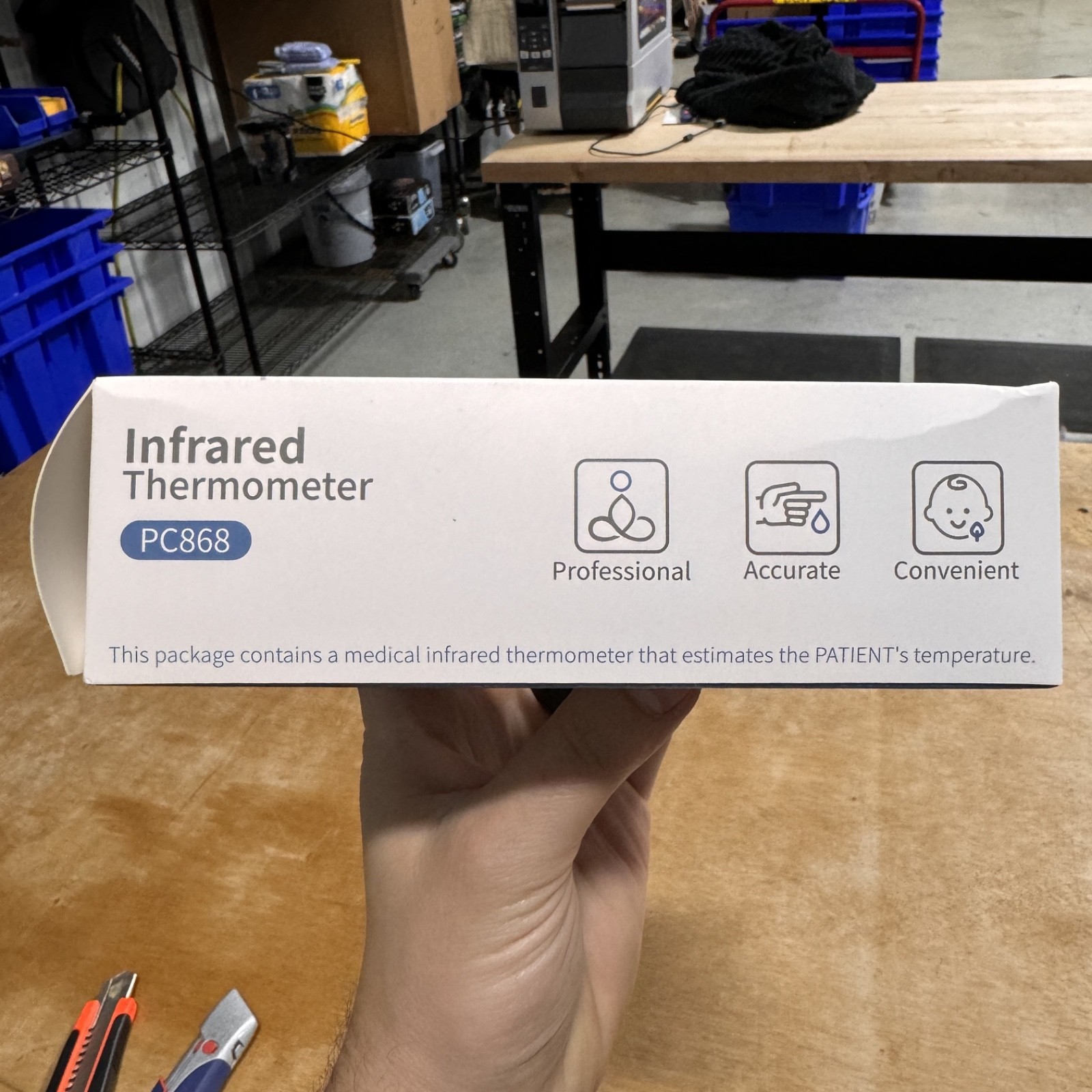 PC868 Infrared Thermometer – Digital No Contact Forehead/Surface Temp Gun