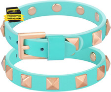 Breakaway Cat Collars  Leather Cat Collar Small Kitten Collar with Bells Pets Pup