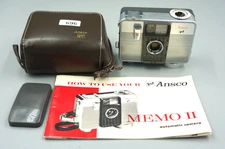 Ansco Memo II 35mm Half-Frame Camera (Ricoh Auto Half) Case Book Cap ~Works~ 696