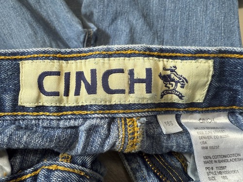 CINCH - Boys Adjustable Bootcut Original Fit Slim Jeans MB10081001 - Size 18S - Picture 5 of 10