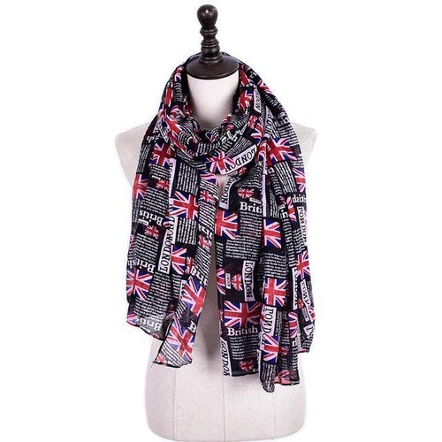 Union Jack UK Souvenir Flagge Geschenk Damen/Mädchen Druck Mode Maxi Schal Sarong - Bild 4 von 8