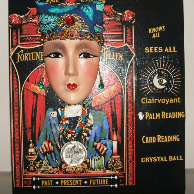 FORTUNE TELLER FLAPPER DOLL