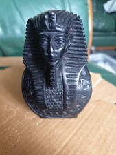 Egyptian Pharaoh Tutankhamun Black Bust Figurine