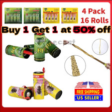 16 Rolls Fly Sticky Trap Paper Insect Bug Catcher Strip Fly Sticker Non Toxic US