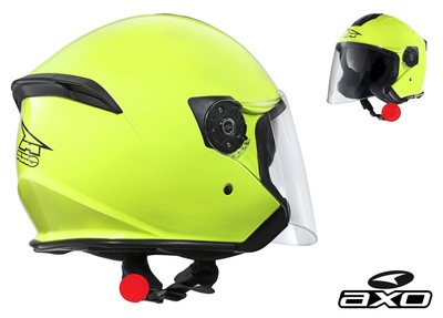 Y04 - Casco Jet Axo Mirage Doppia Visiera colore Giallo Fluo Taglia M 57/58  cm | eBay