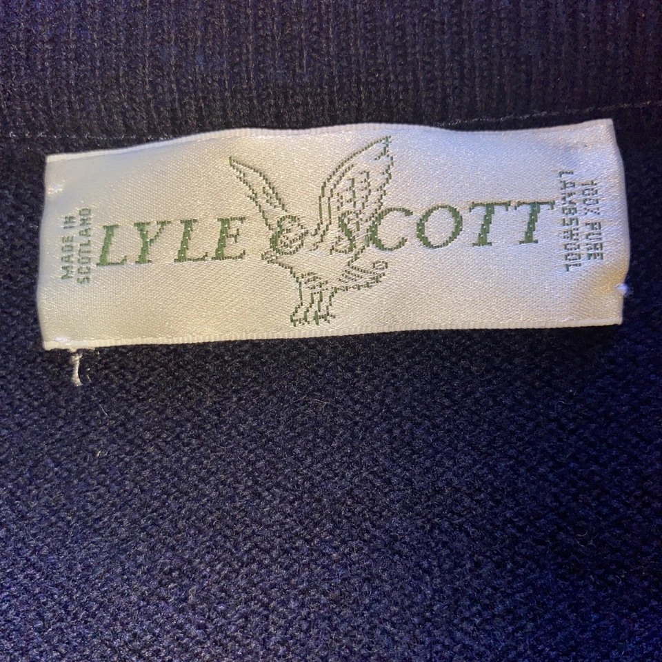 Suéter Lyle & Scott Hawick Escocia 100 % pura lana de cordero para hombre manga larga L golf Foto 4 de 4