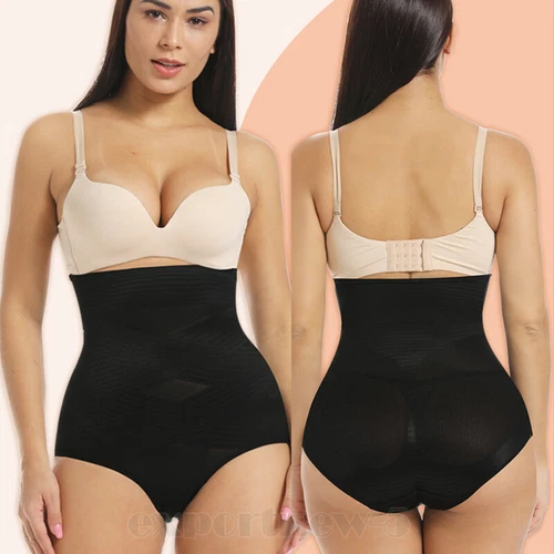 Damen Bauchkontrolle hochtaillierte Shapershorts Gürtel Shapewear nahtloses Höschen - Bild 10 von 28