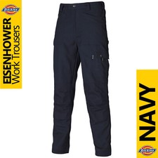 Dickies EH26800 Eisenhower Work Trousers Navy 30" Waist Cordura Pockets 300gsm