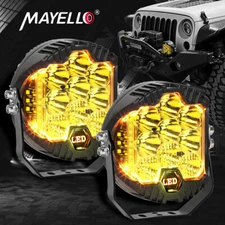 Pair 7inch Led Work Lights Bar Spot Flood Combo Offroad UTV ATV Boat Truck DRL